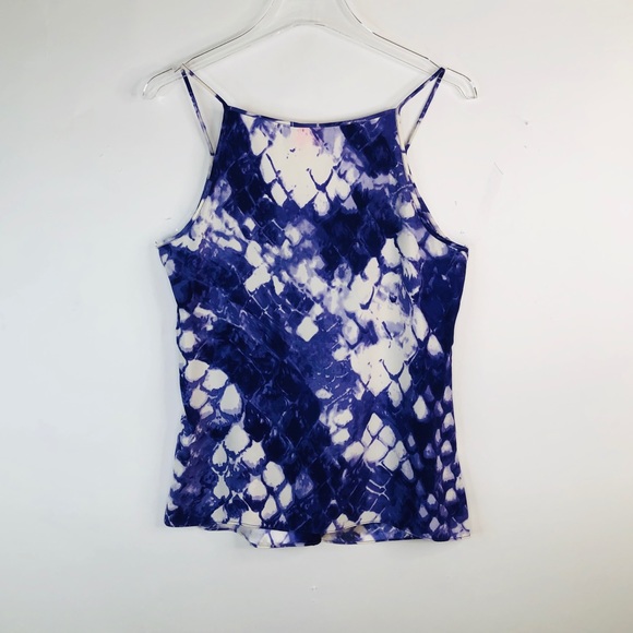 Parker Purple & White Silk Top - Picture 4 of 4